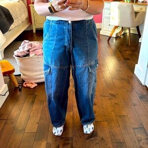 Free People barrel jeans